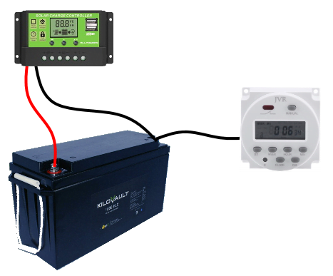 connect timer to battery diagram