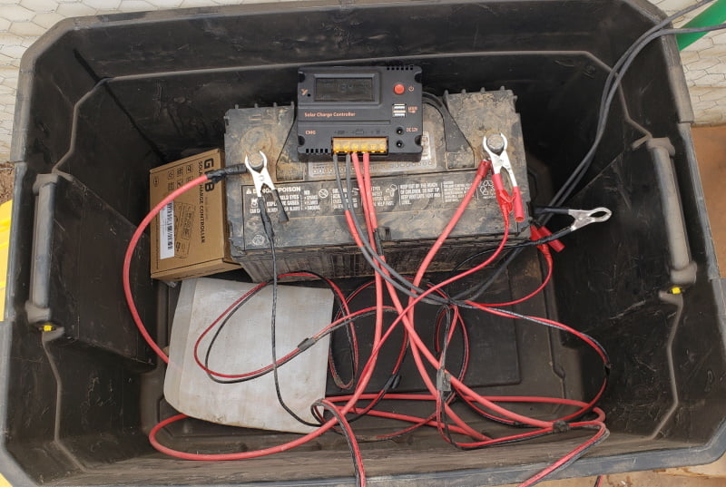 housing for battery and charge controller